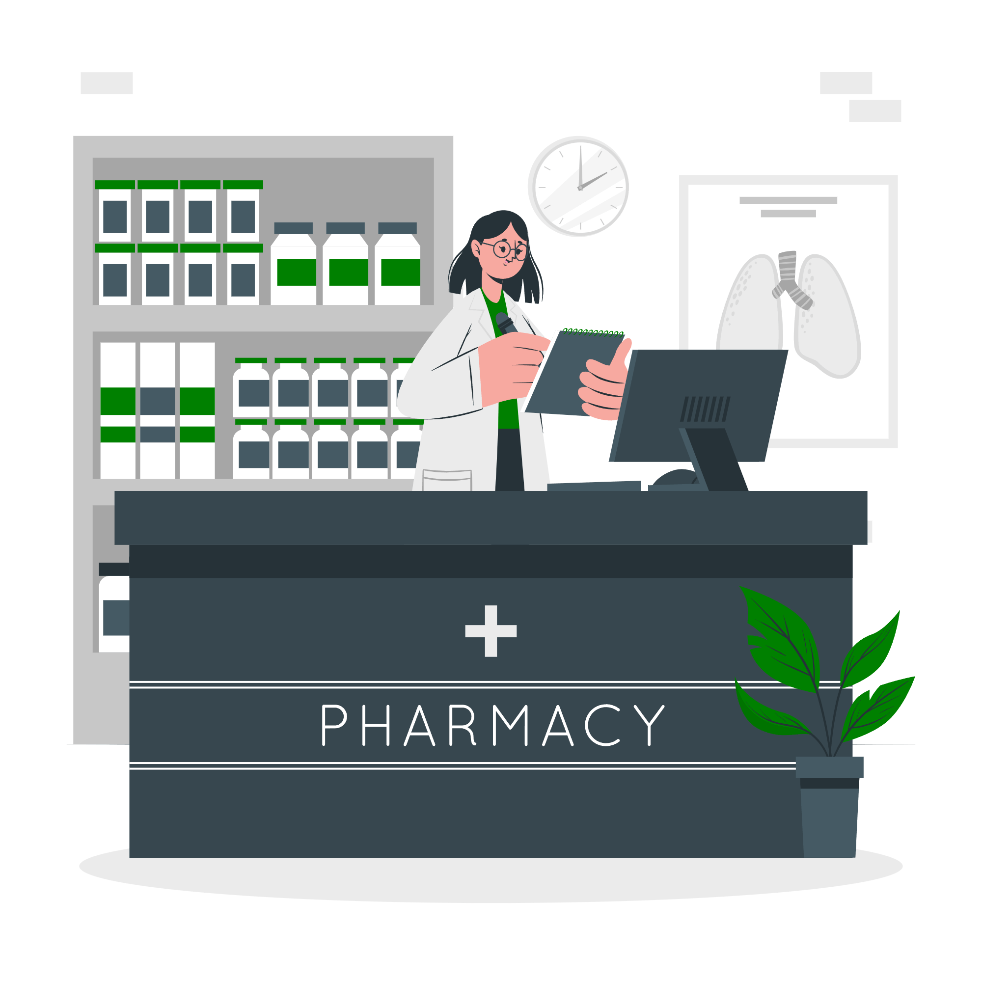 Pharamcist in a Pharmacy